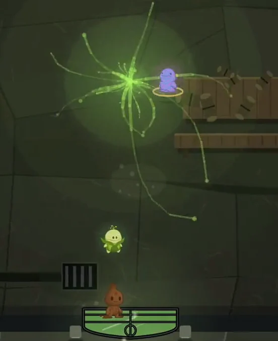 Alchemons in a planet's puzzle dungeon